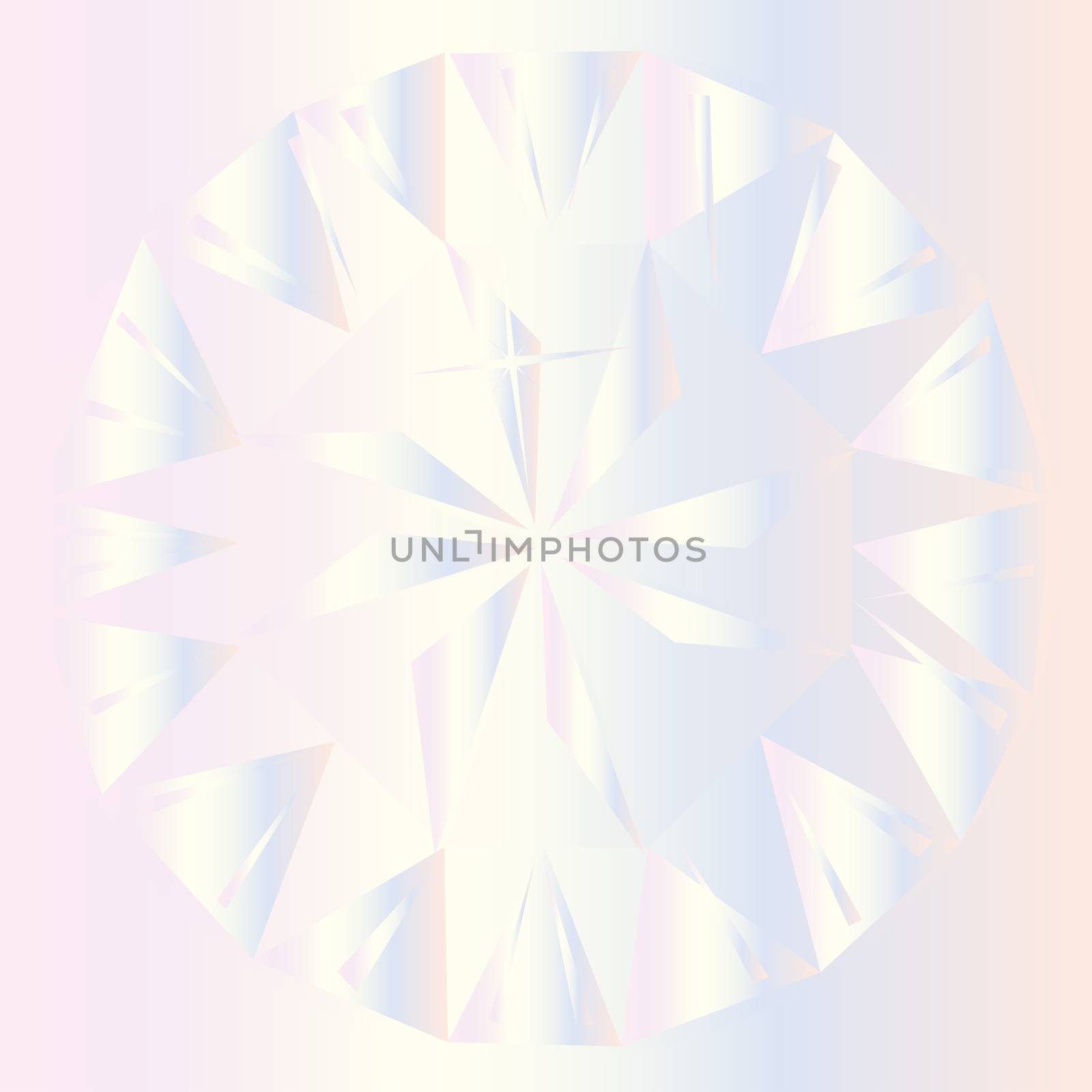 A diamond rainbow background with facets and cuts of the gem