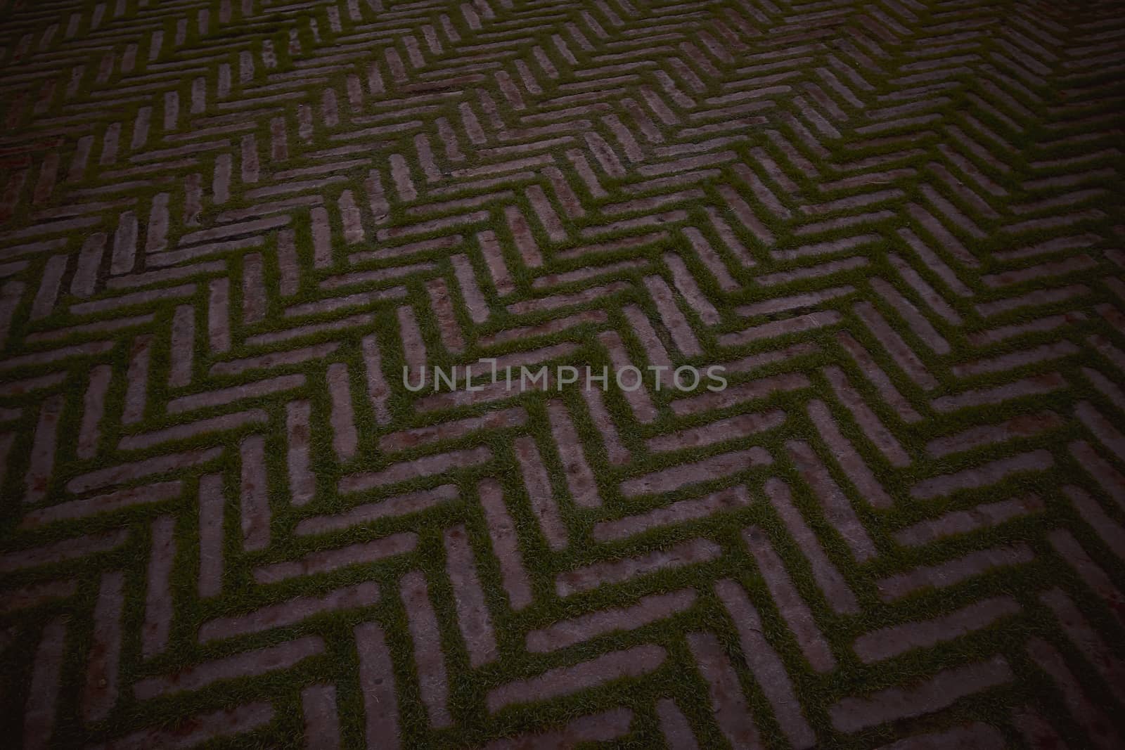 Brick and grass pattern by arcas