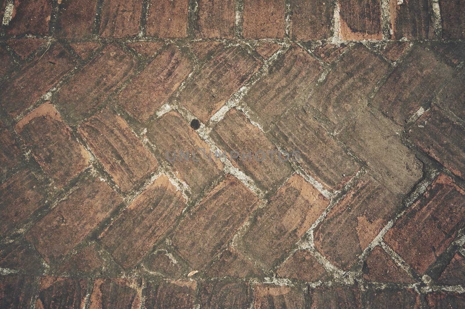 Stone brick and grass pattern background