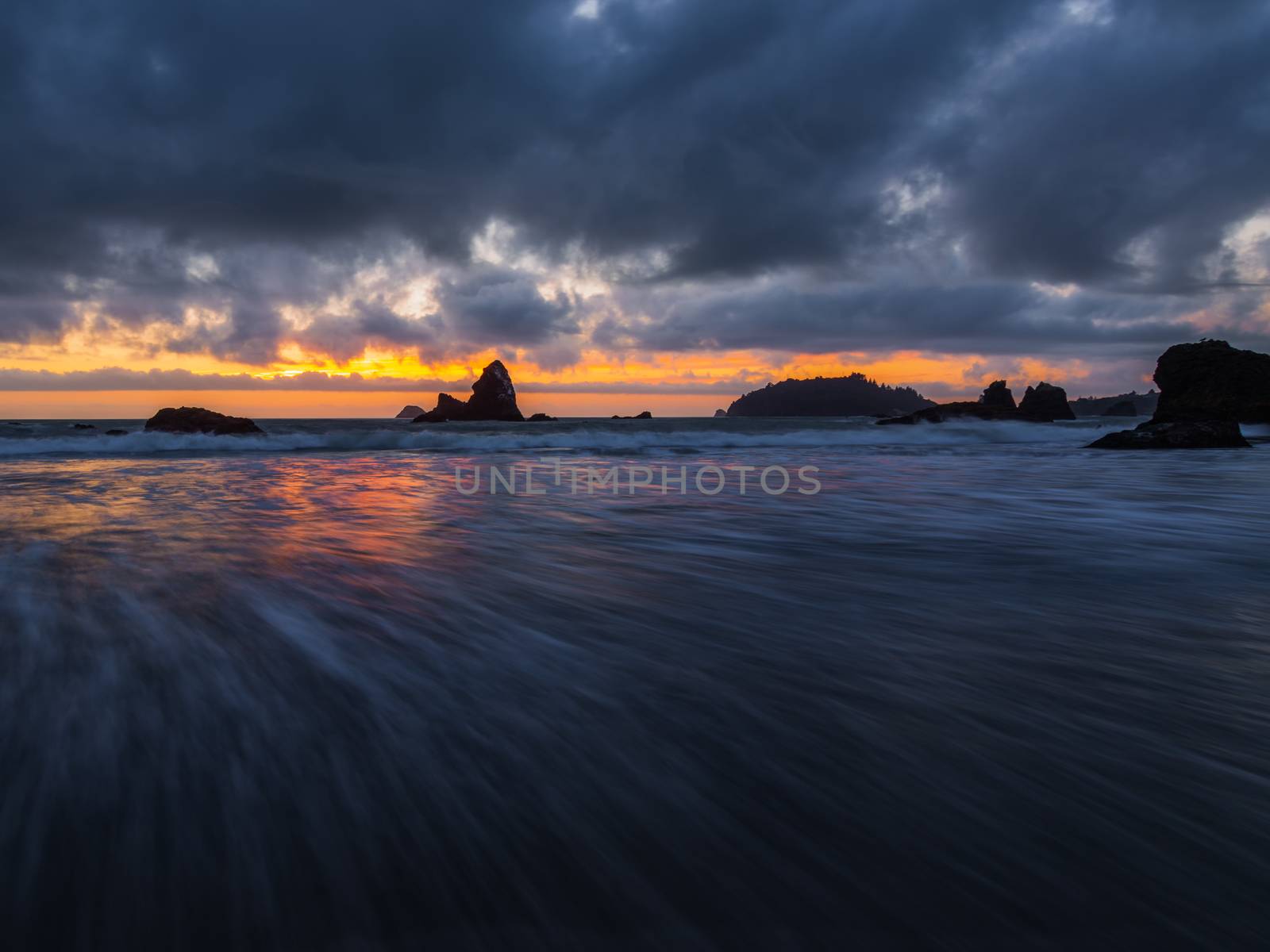 Sunset at a Rocky Beach, Northern California Coast by backyard_photography