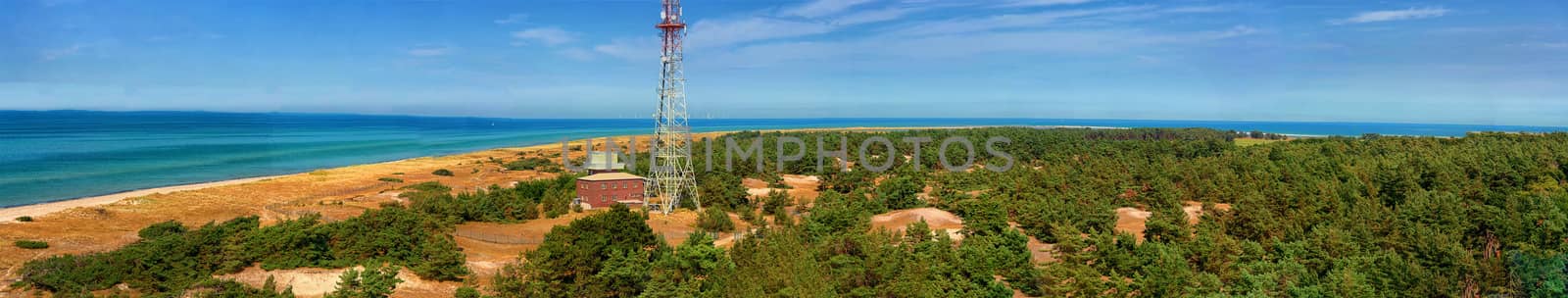 Panorama Prerow on the Darss, Vorpommersche Boddenlandschaft National Park, Germany