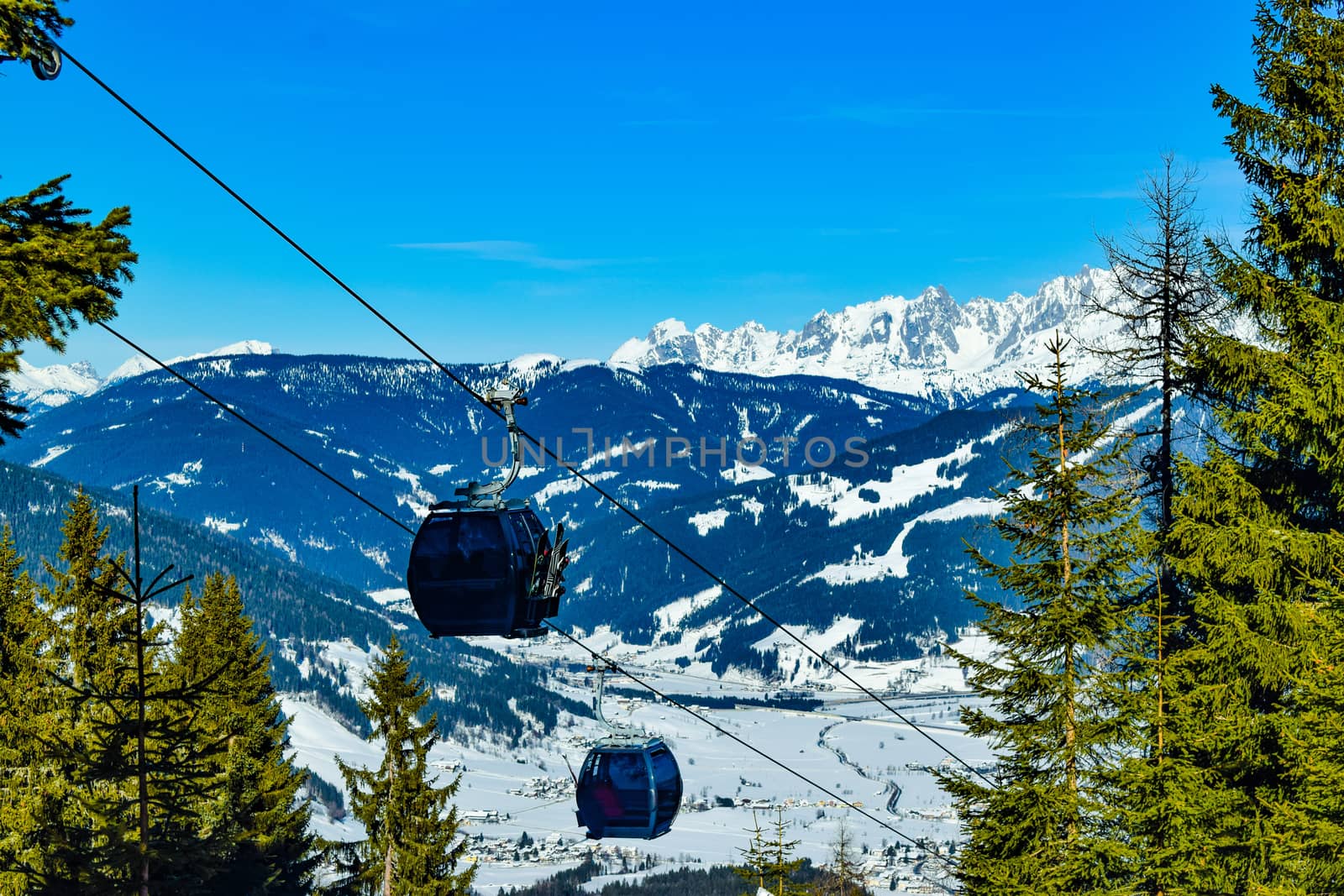 Ski Life in the Mountains of Flachau Austria