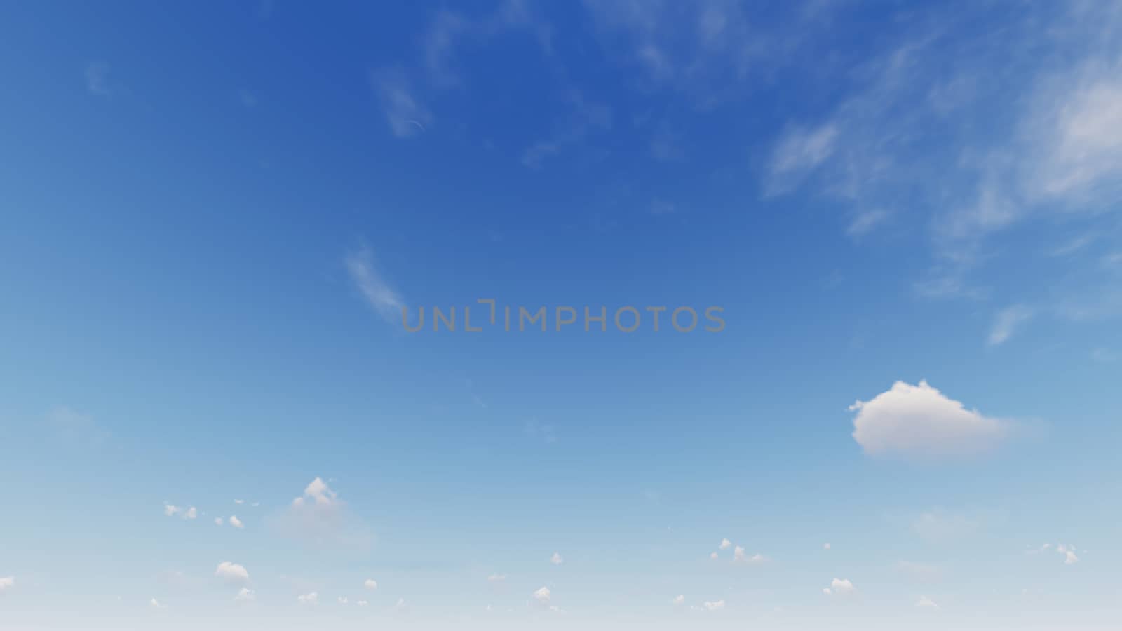 Cloudy blue sky abstract background, blue sky background with tiny clouds, 3d rendering

