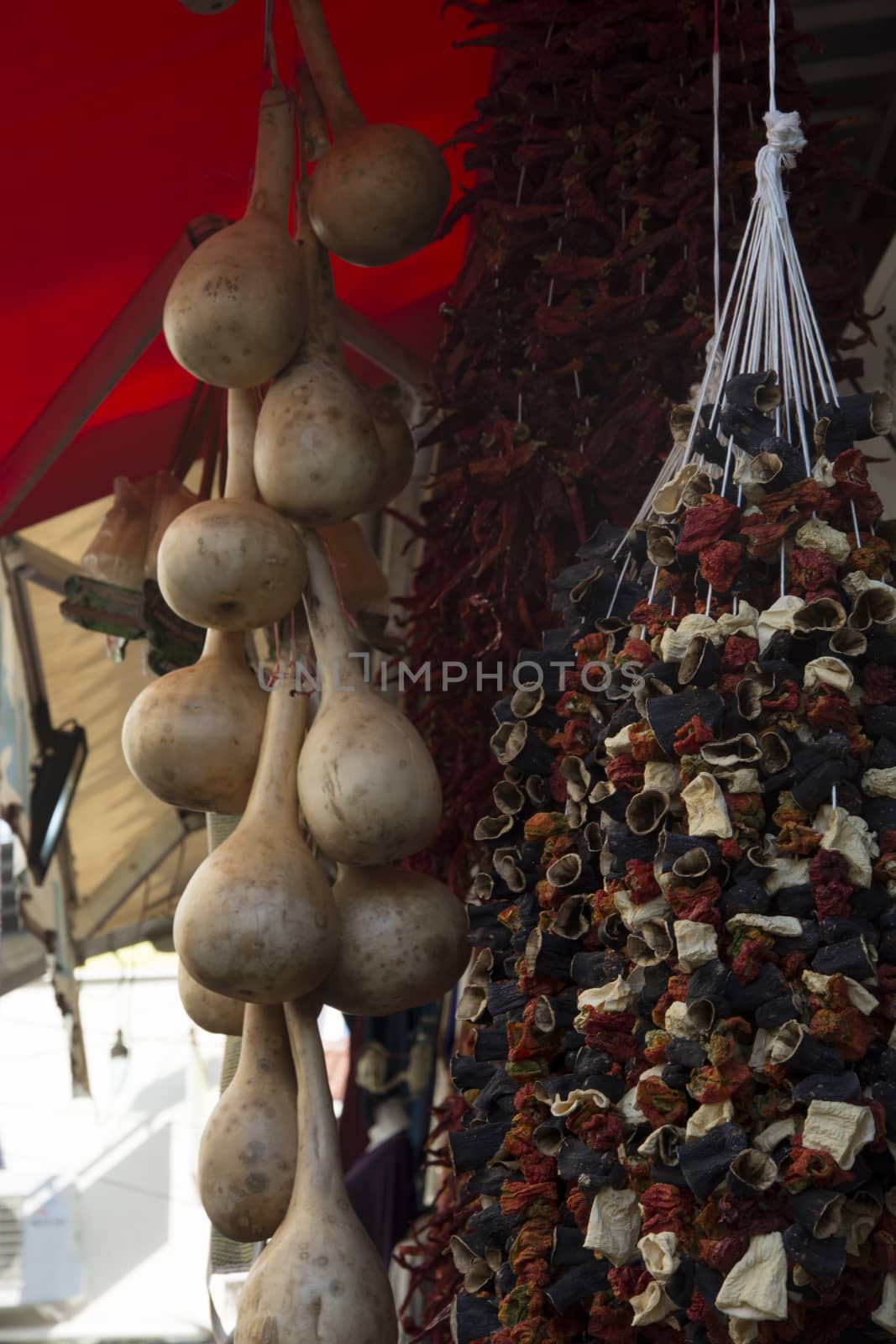 dried; Squash, eggplant, tomato, red pepper