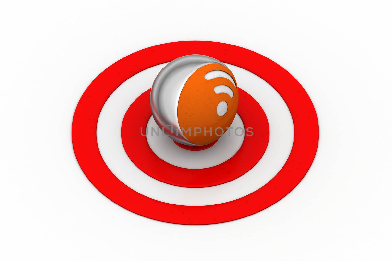 Internet sign  on the target icon 