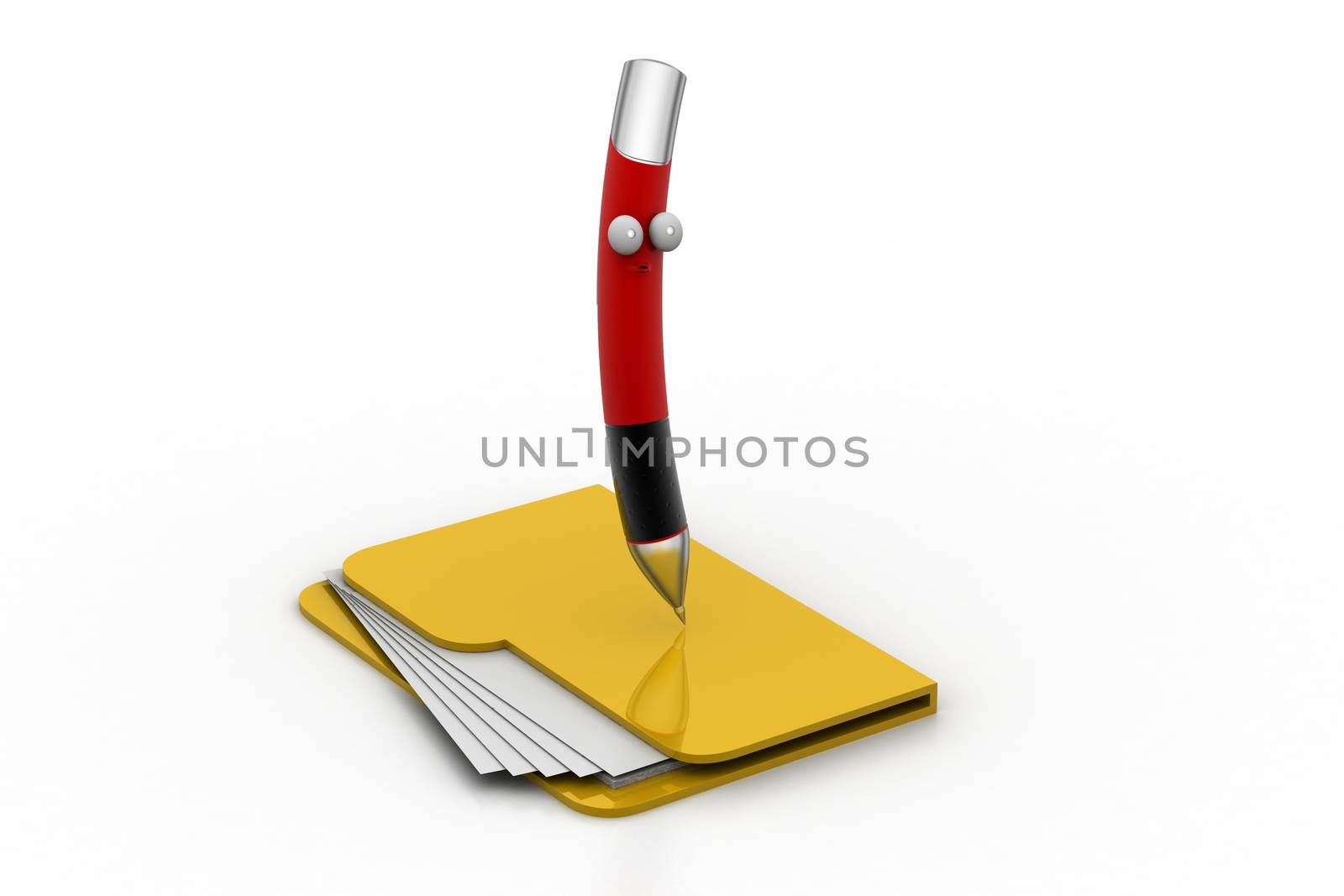 File folder with pen  by rbhavana