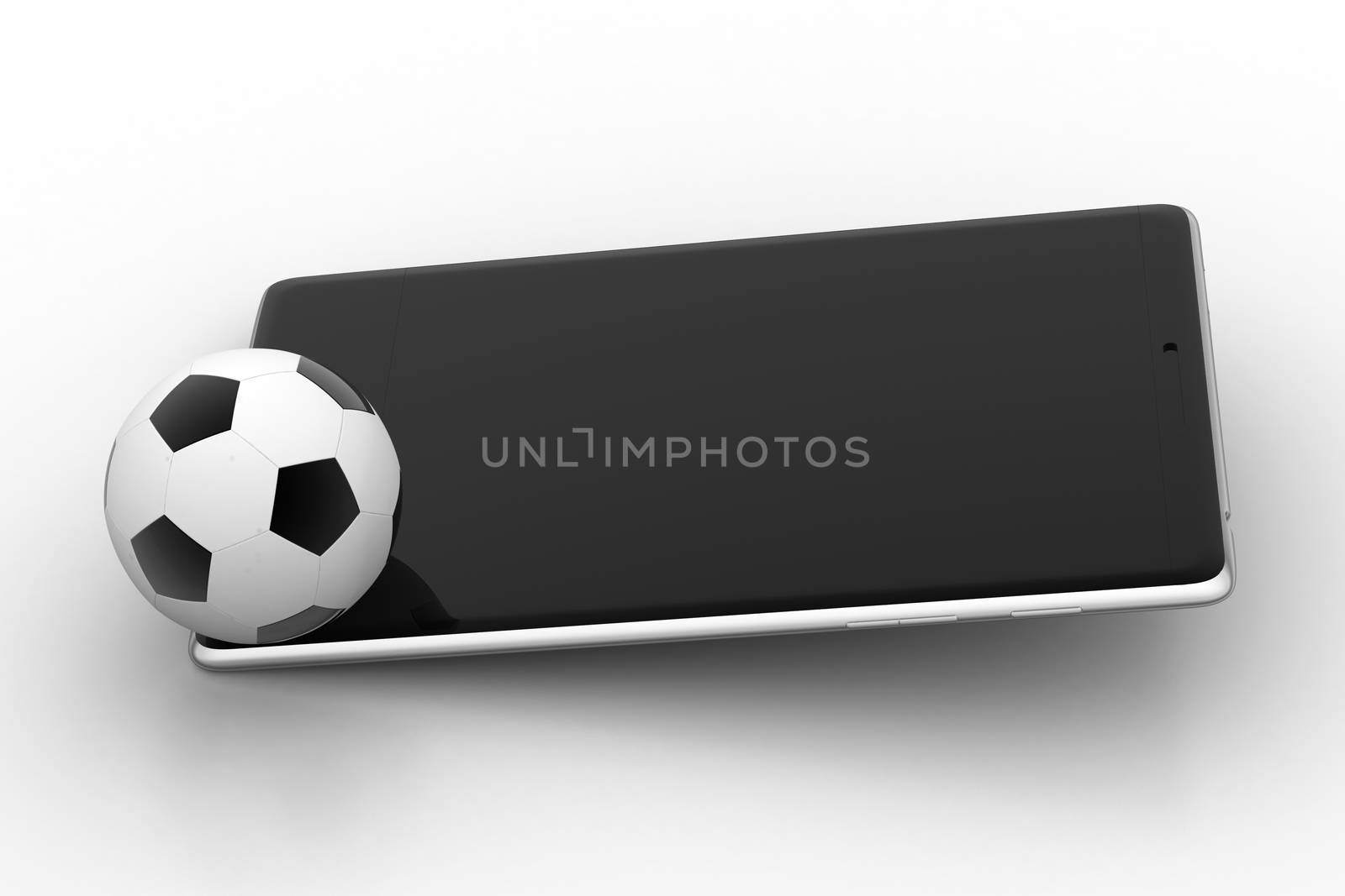 Soccer ball with smart phone