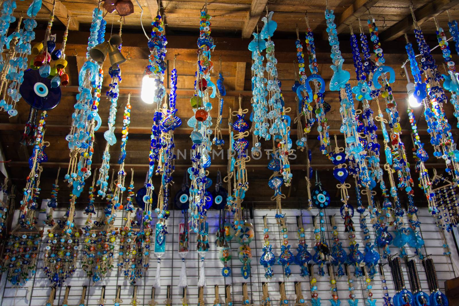 Evil eye bead souvenirs.broken glass is melted and shaped. In culture and religious belief, the figure of the eye is regarded as a powerful amulet protecting evil. It is a powerful talisman in Turkish culture.