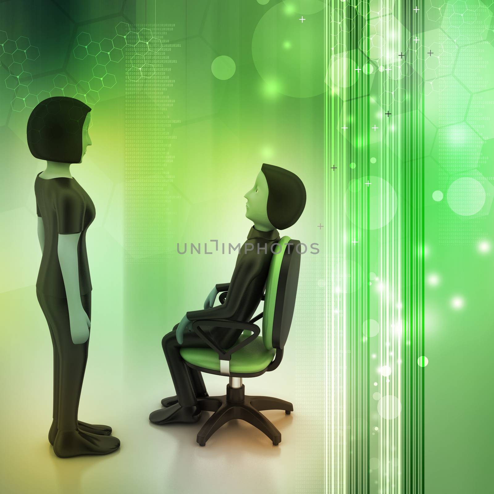3d people in discussion  by rbhavana