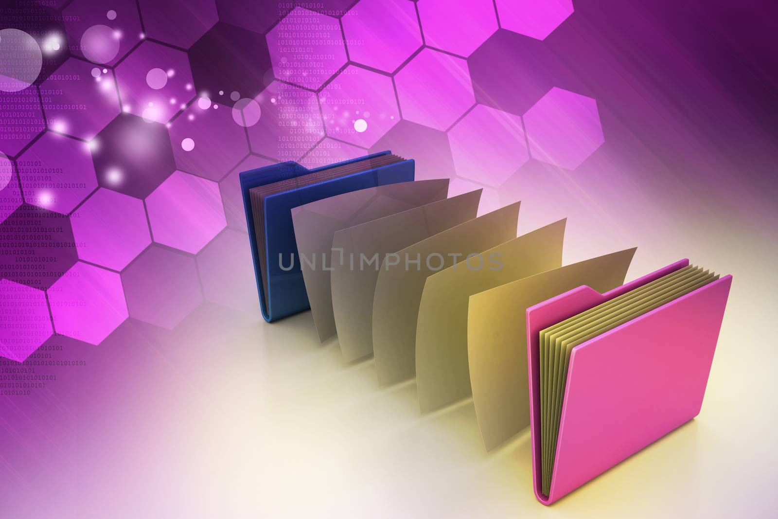 office folder with documents  