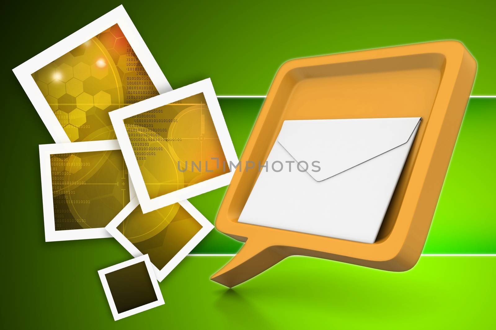 Speech bubble with mail