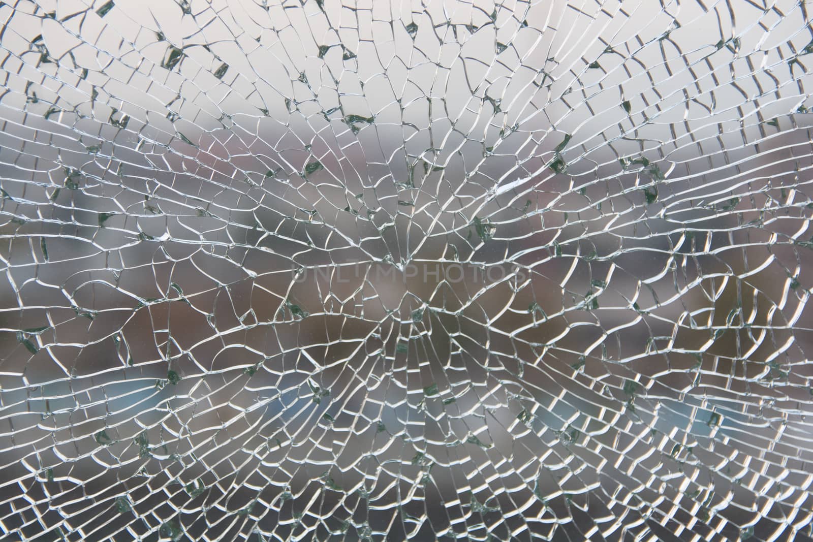 cracked tempered glass. cracks have created a regular decor, Glass tempered and laminated