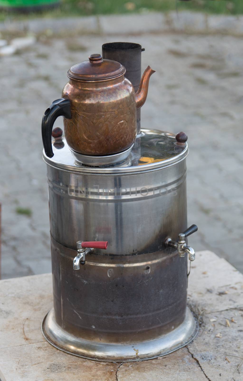 tea-brewing vehicle. street, picnic, walks use to brew tea