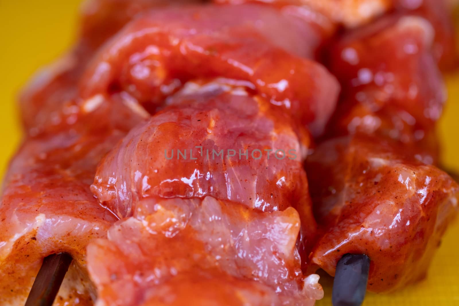 Skewers in the tandoor. Cooking kebab of meat in a tandoor