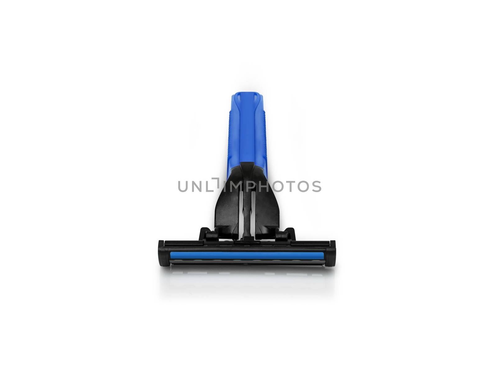 Men's shaving razor. Studio shot isolated on white background. 