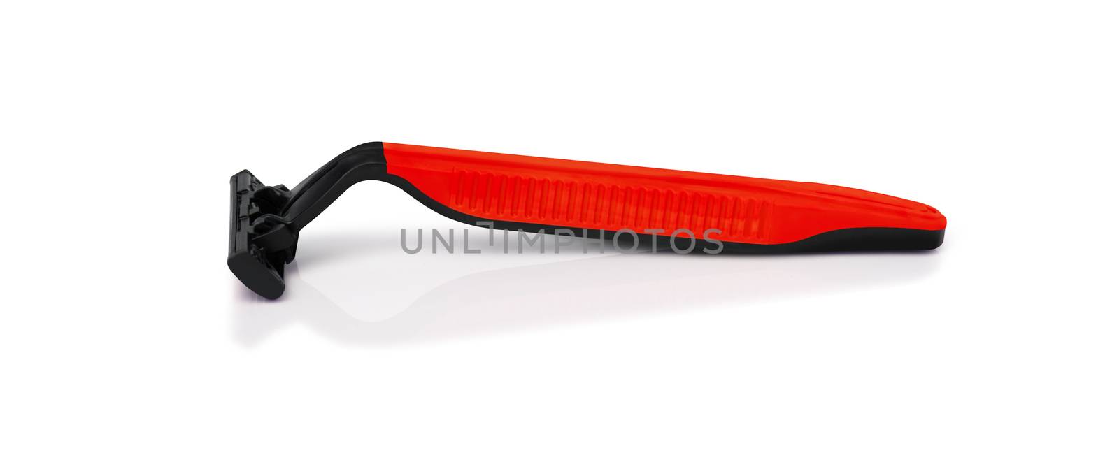 Men's shaving razor. Studio shot isolated on white background. With clipping path