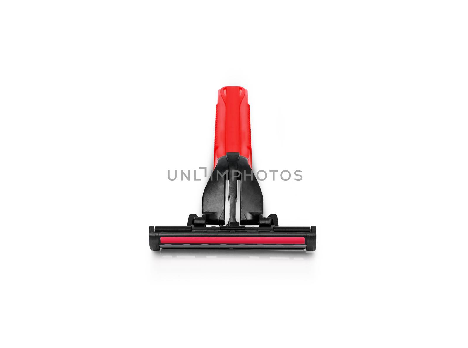Men's shaving razor. Studio shot isolated on white background. 
