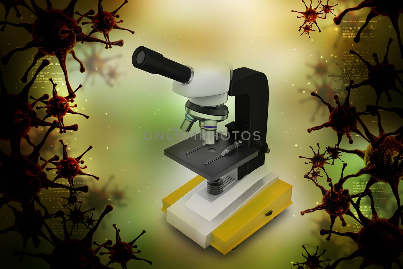 microscope and virus