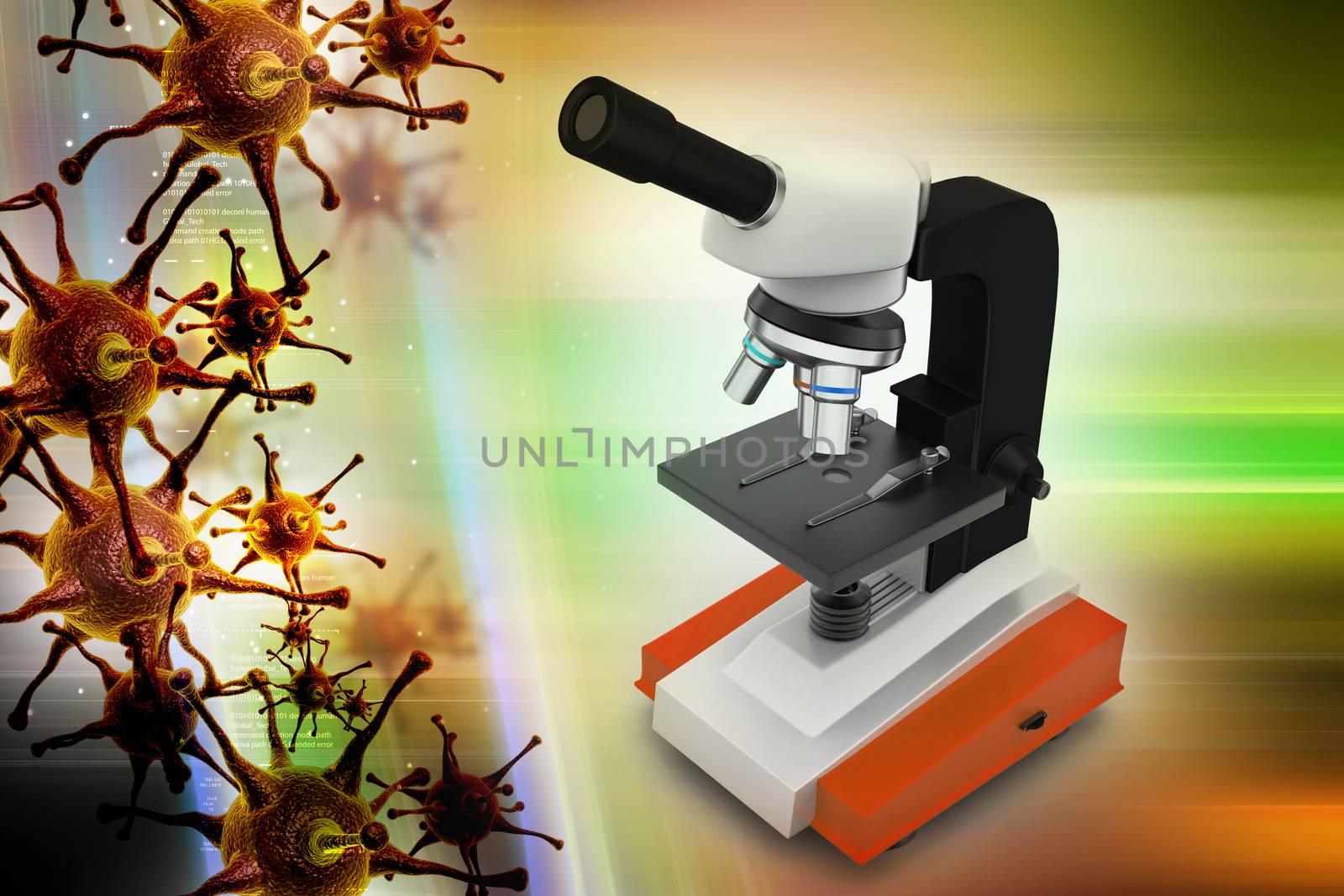 microscope and virus