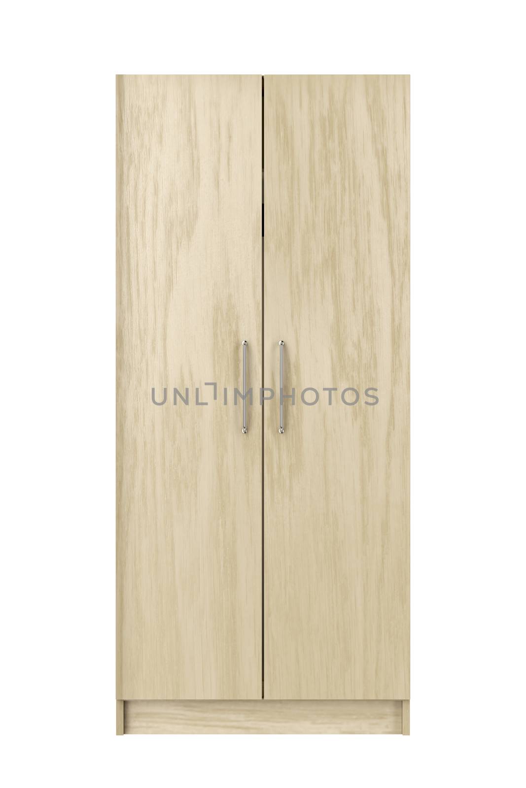 Front view of wood wardrobe by magraphics