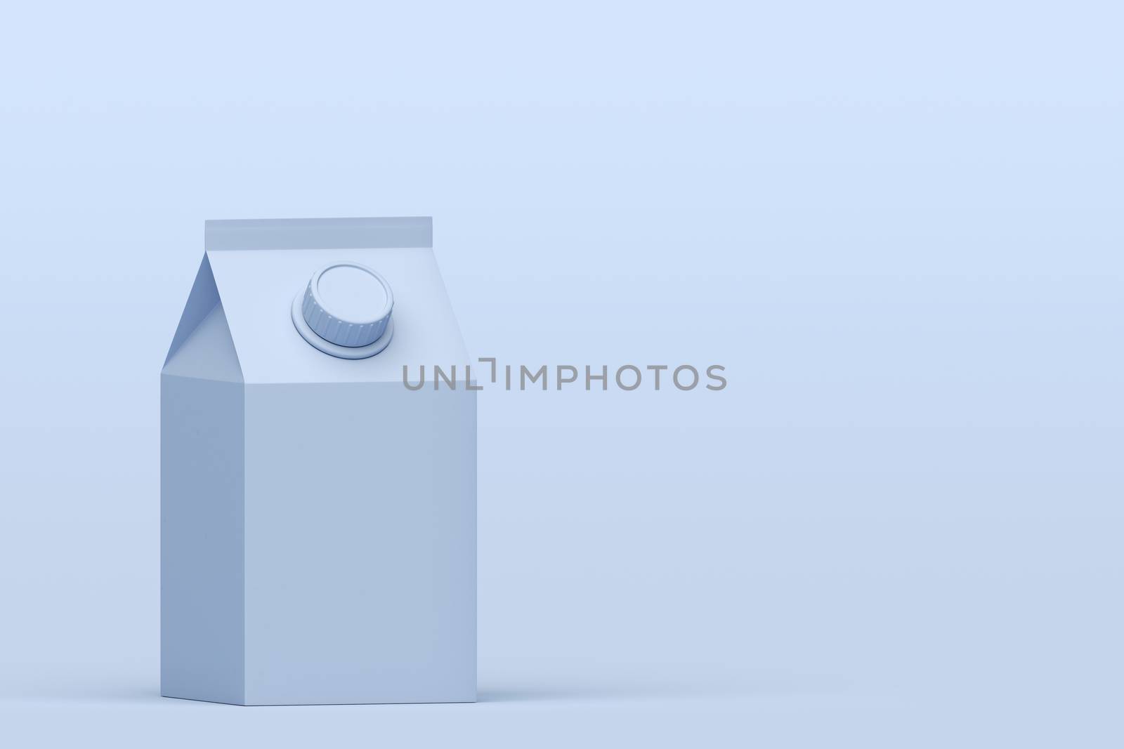 Blue container for milk, juice or other beverages