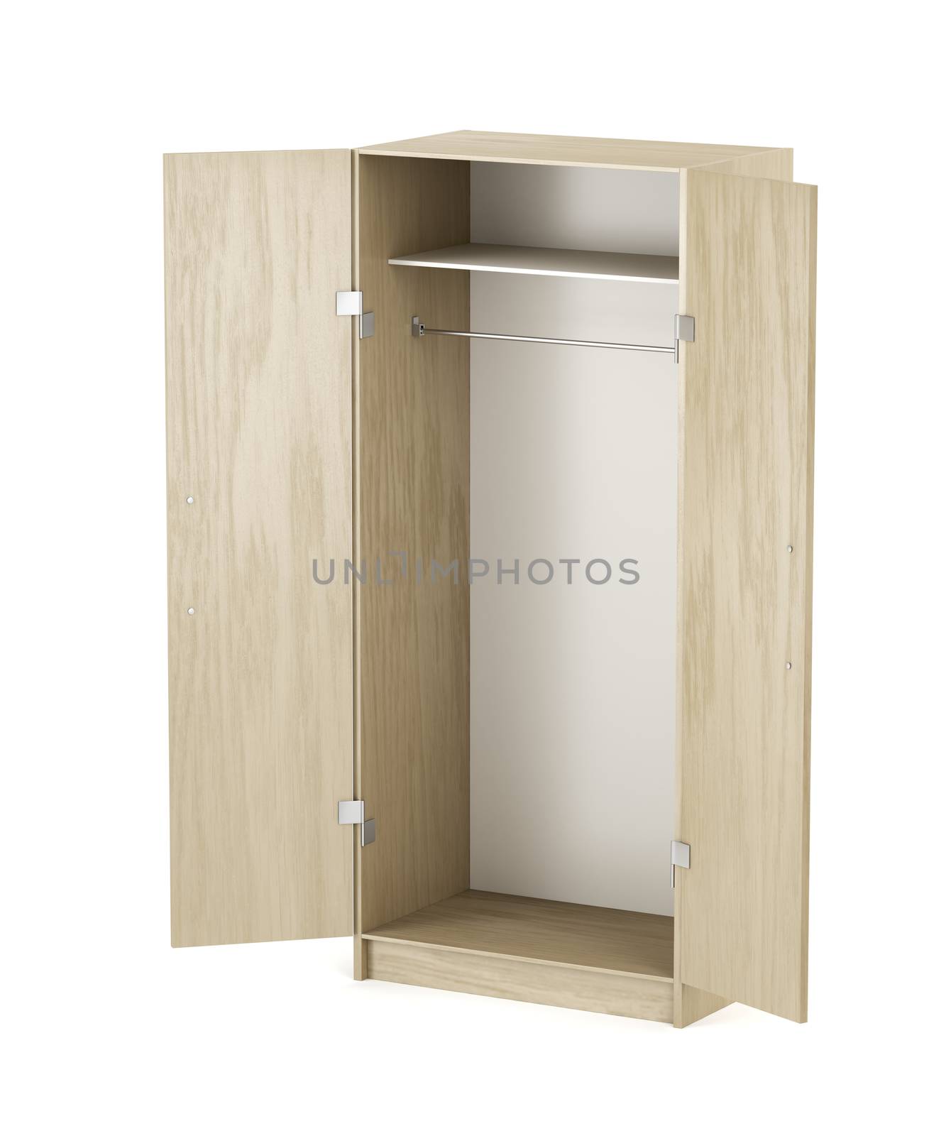 Empty wardrobe on white background by magraphics