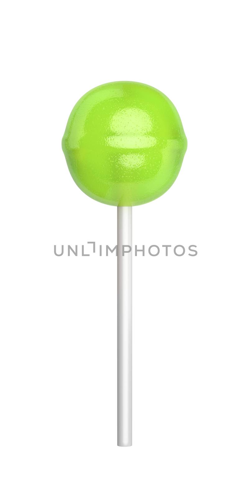 Fruit flavored lollipop, isolated on white background