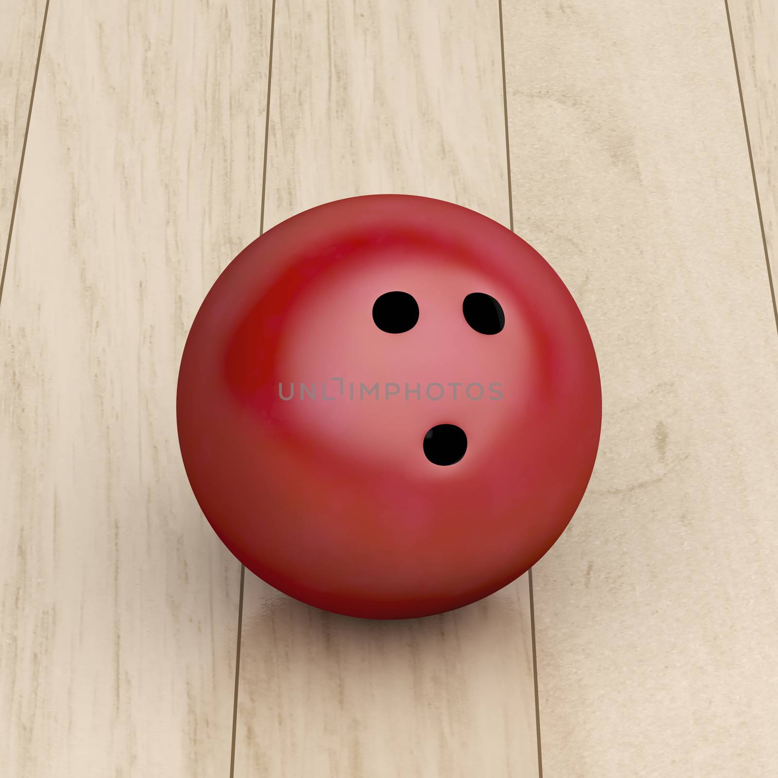 Red bowling ball by magraphics