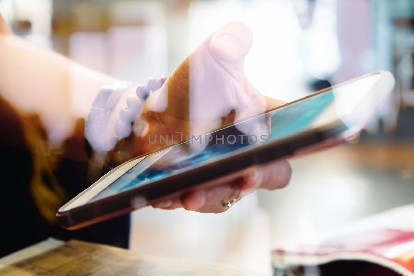 Girl hand holding a smart phone