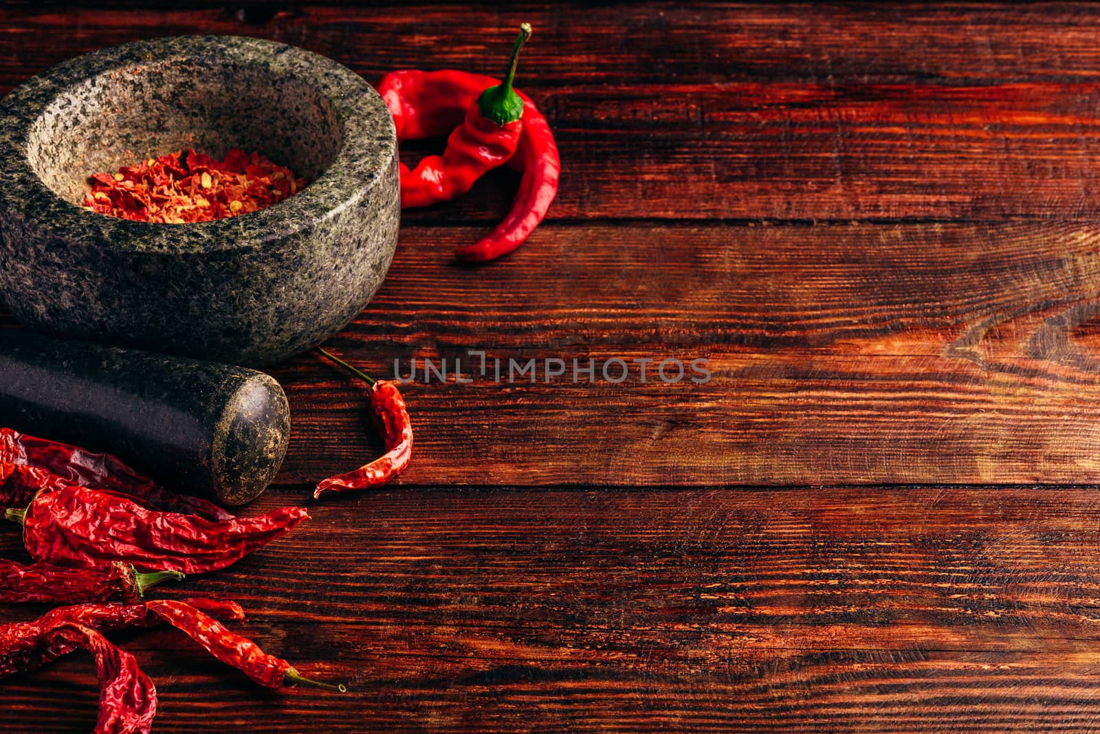 Dried and crushed red chili pepper by Seva_blsv