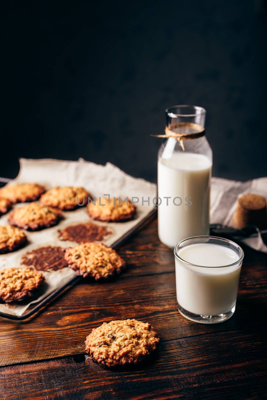 Oatmeal Cookies and Glass of Milk. by Seva_blsv