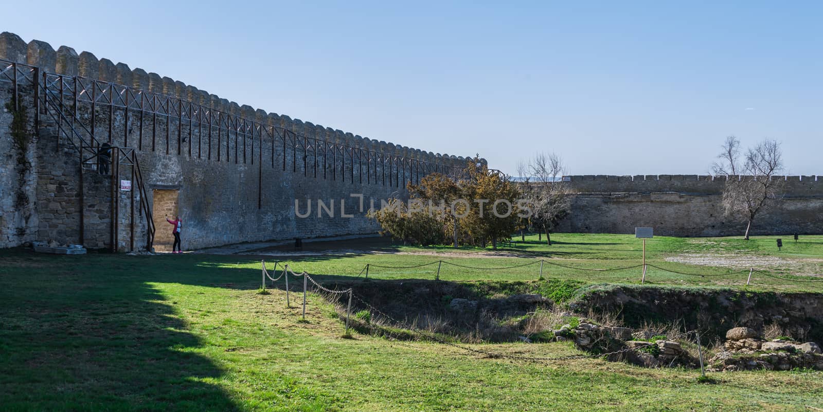 Akkerman, Ukraine - 03.23.2019. Open Air Museum inside the Akkerman Citadel , a historical and architectural monument in Bilhorod-Dnistrovskyi