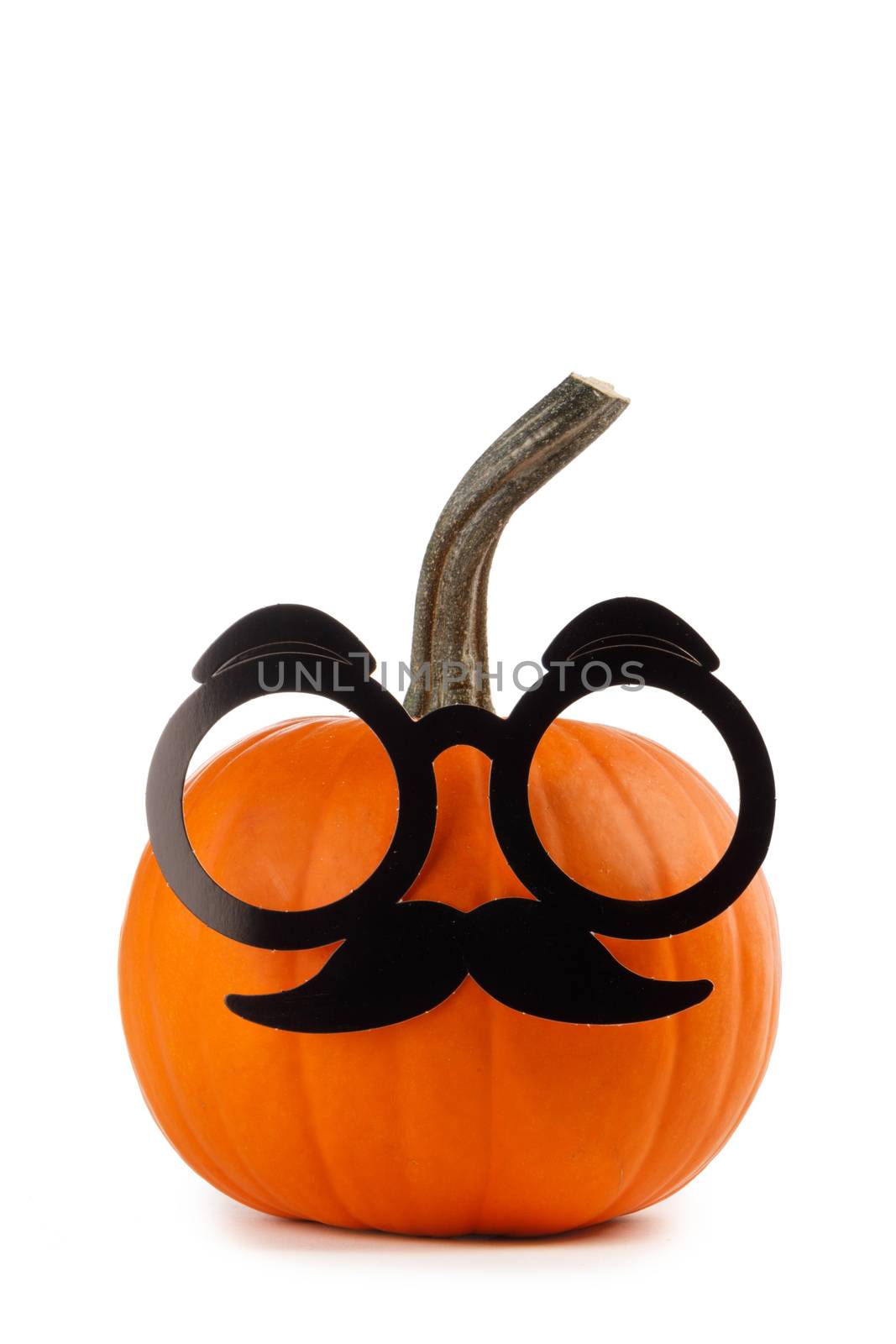 Fun halloween pumpkin isolated on white background