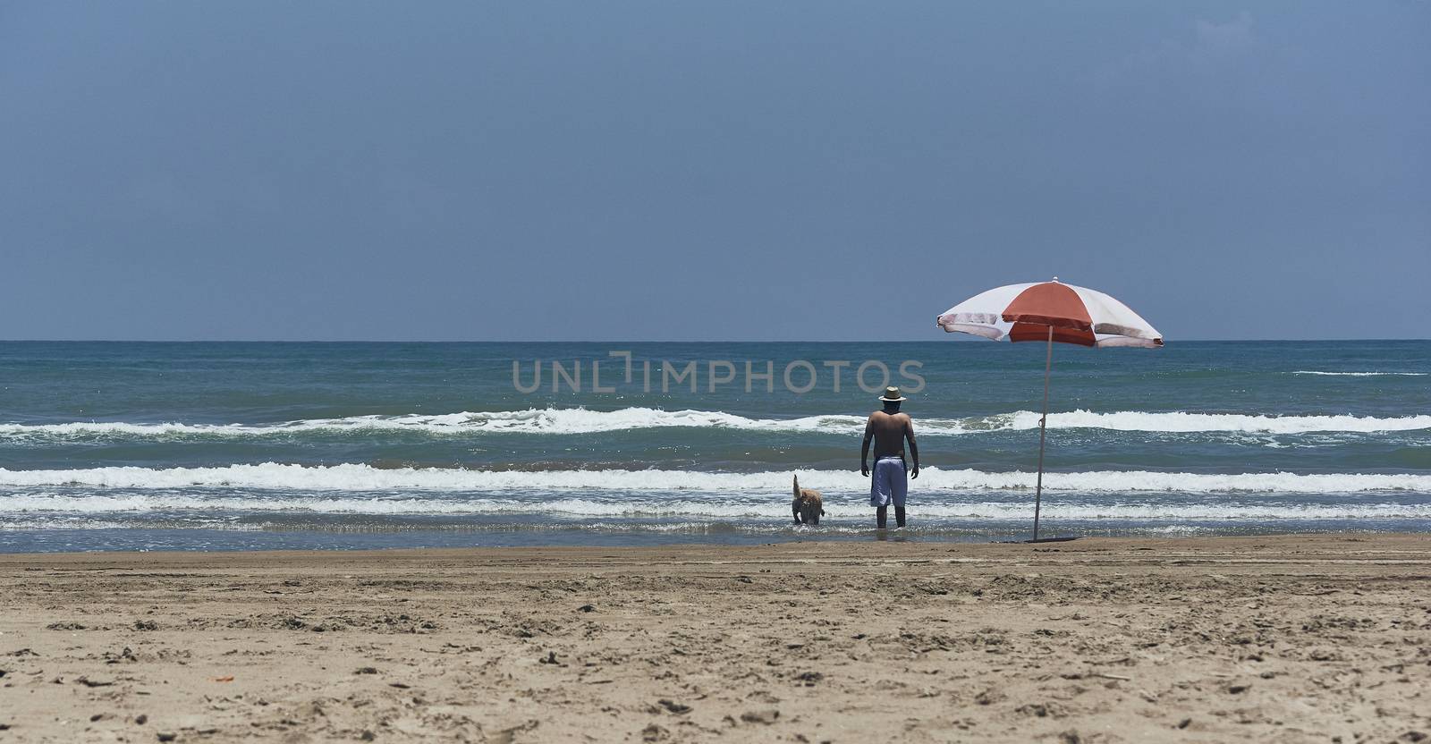 Woman Standing on the beach admiring the ocean in front of her