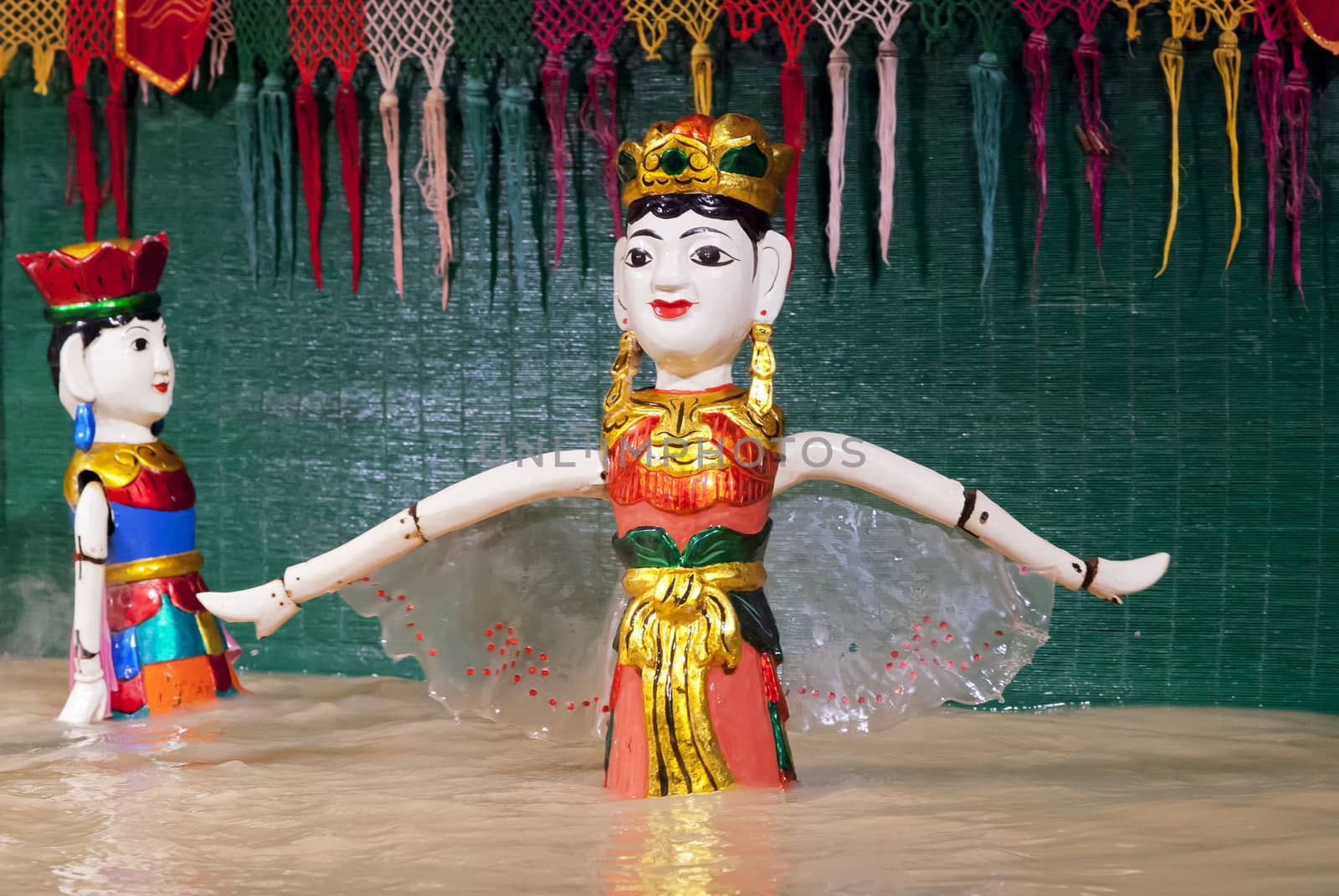 SAIGON, VIETNAM - JANUARY 05, 2015 - Traditional water puppet theater by Goodday