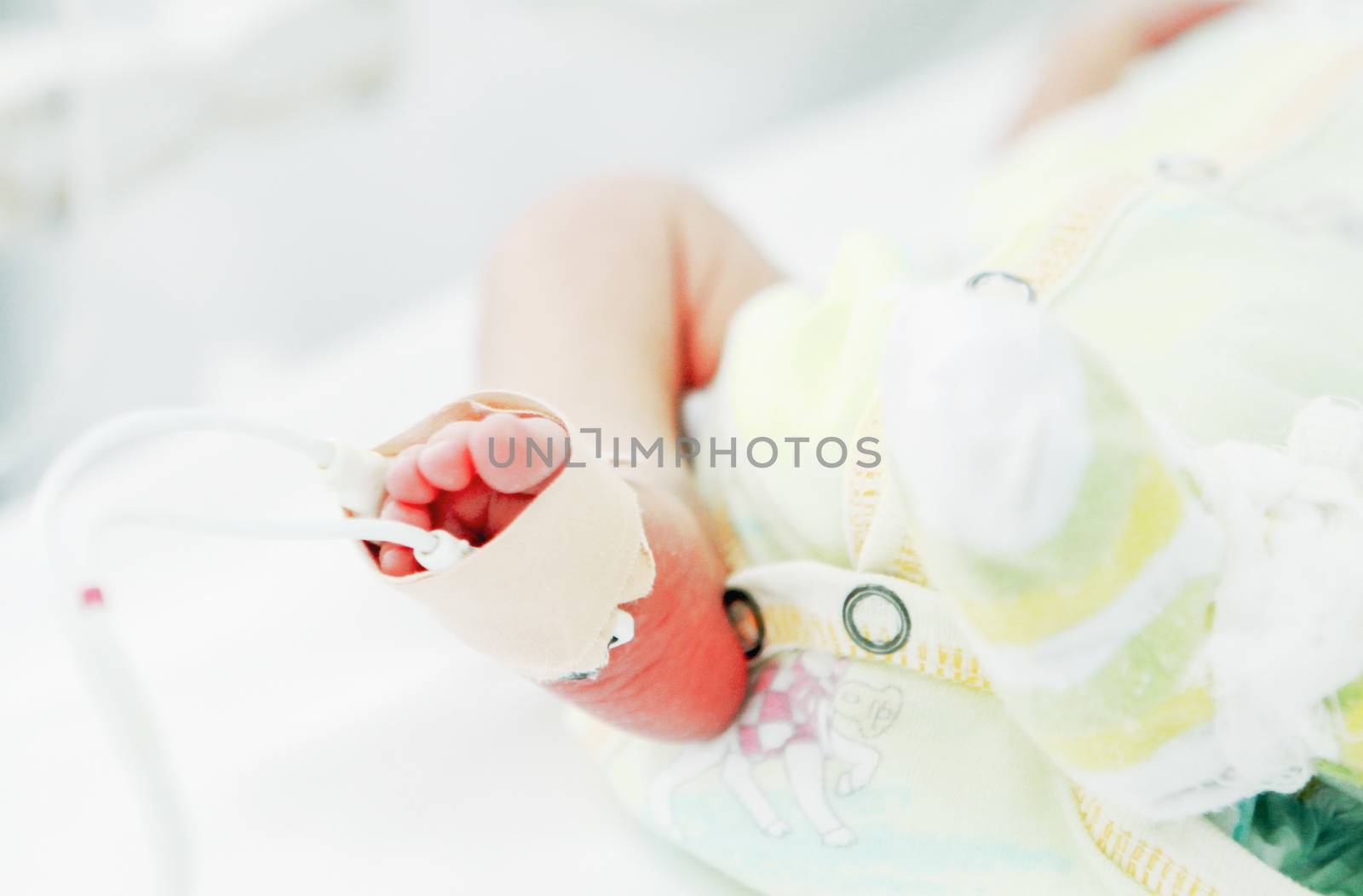 Newborn baby in hospital.