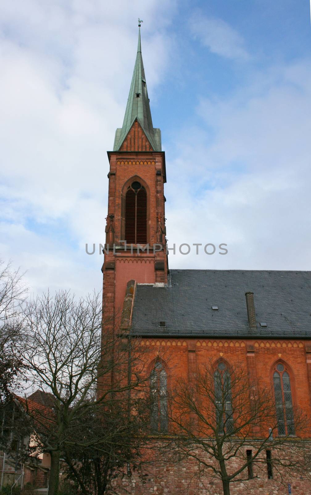 Detail view of a beautiful church in Ladenburg, Germany     Detailansicht von einer sch�nen Kirche in Ladenburg,Deutschland