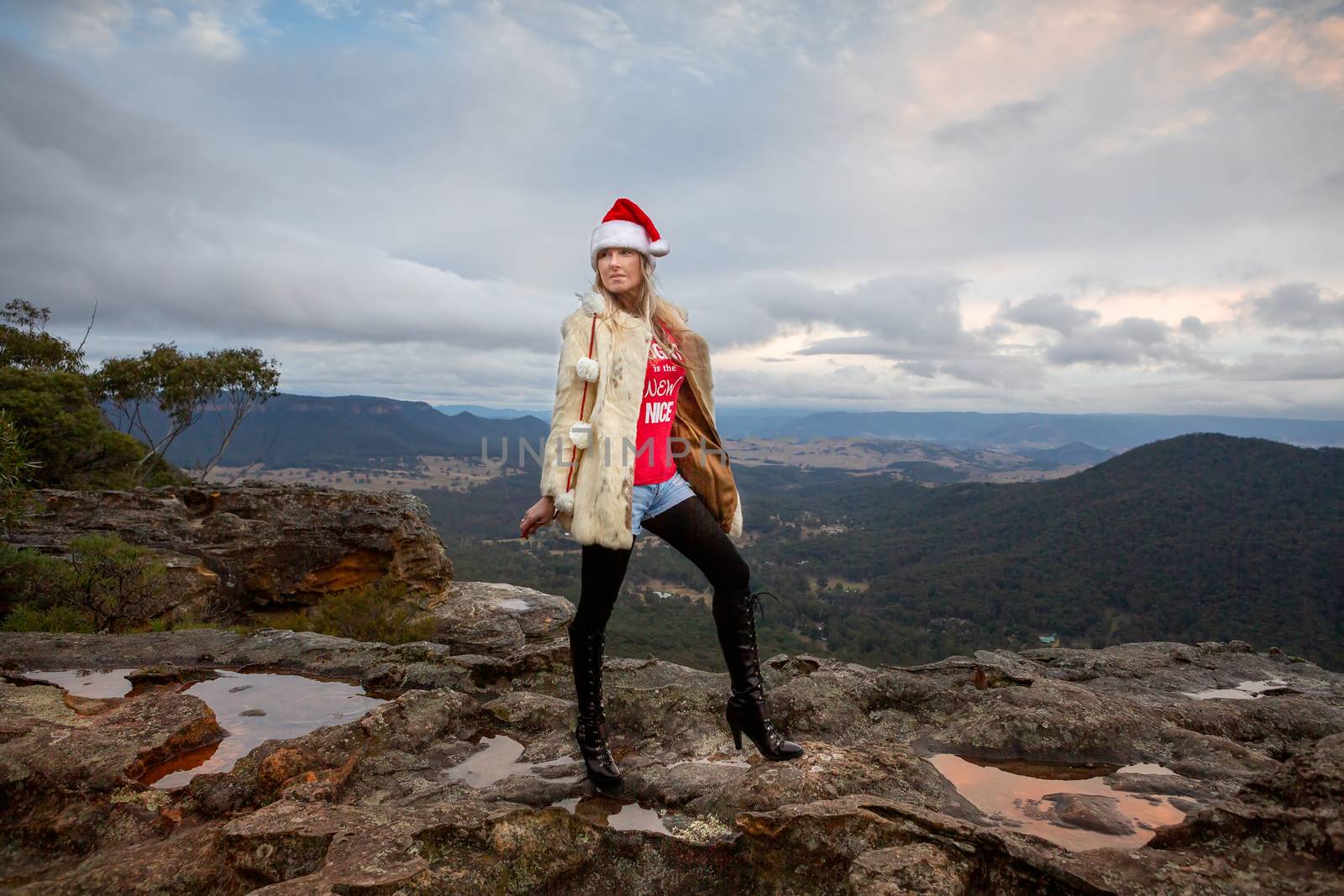 Girl eclectic fashion Christmas in the mountains by lovleah