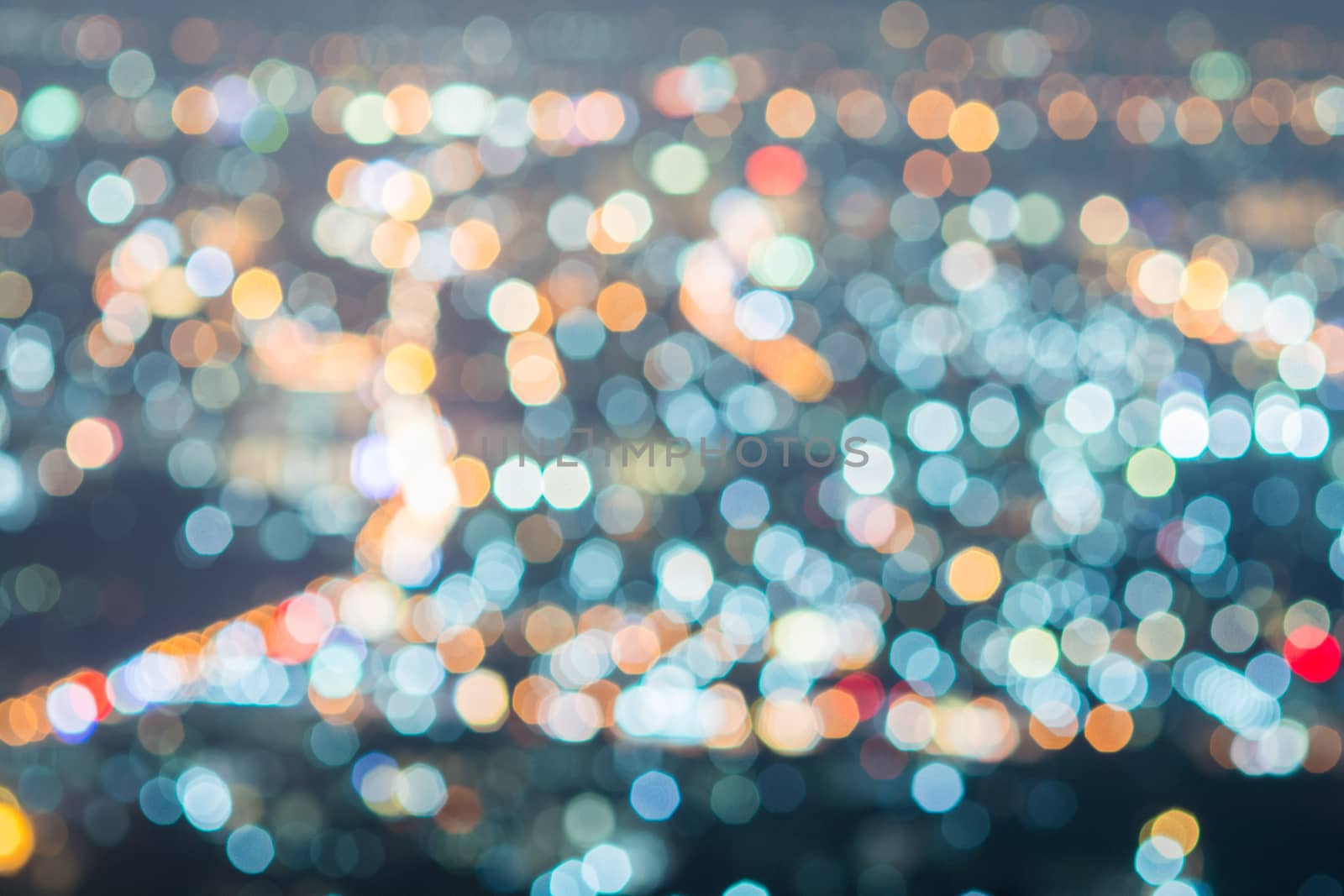 Abstract, Beautiful Bokeh landscape of city at night, Bokeh ligh by yuiyuize