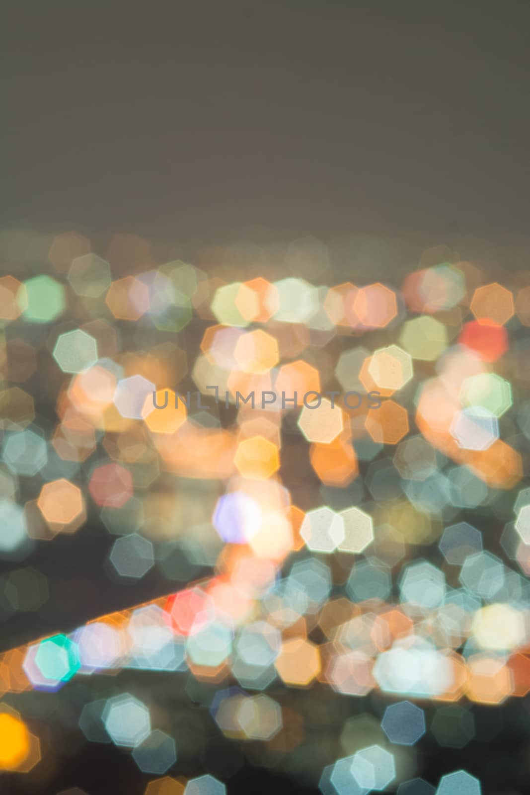 Abstract, Beautiful Bokeh landscape of city at night, Bokeh light and blur city sunset
