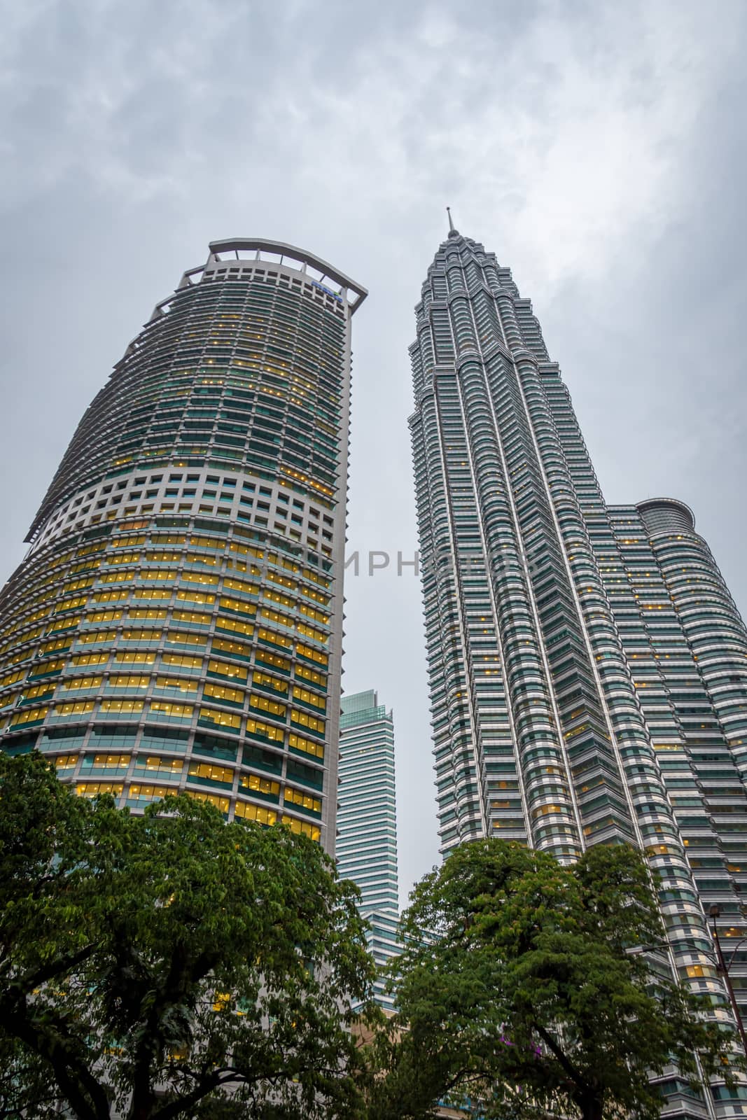 Highrise buildings skyscrapers in Kuala Lumpur