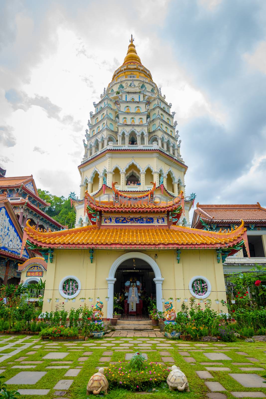 Kek Lok Temple huge tower of buddhist temple in Malaysia by MXW_Stock