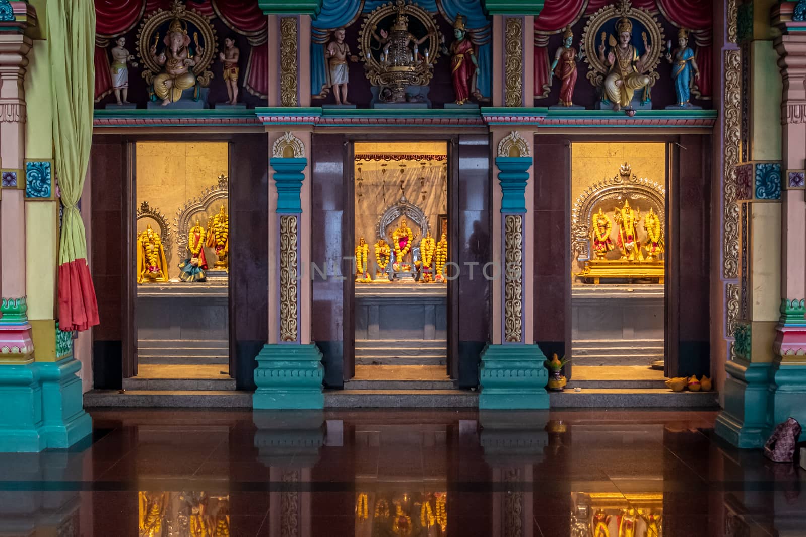 Sri Mahamariamman Temple most holy room of Hindu temple in Kuala Lumpur by MXW_Stock