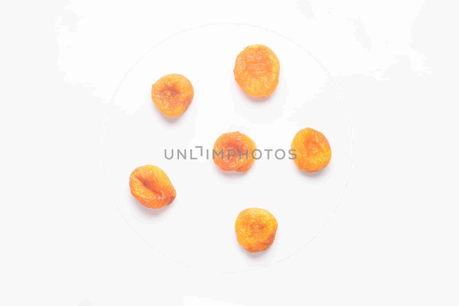 Candied apricots isolated on white backgroud. 