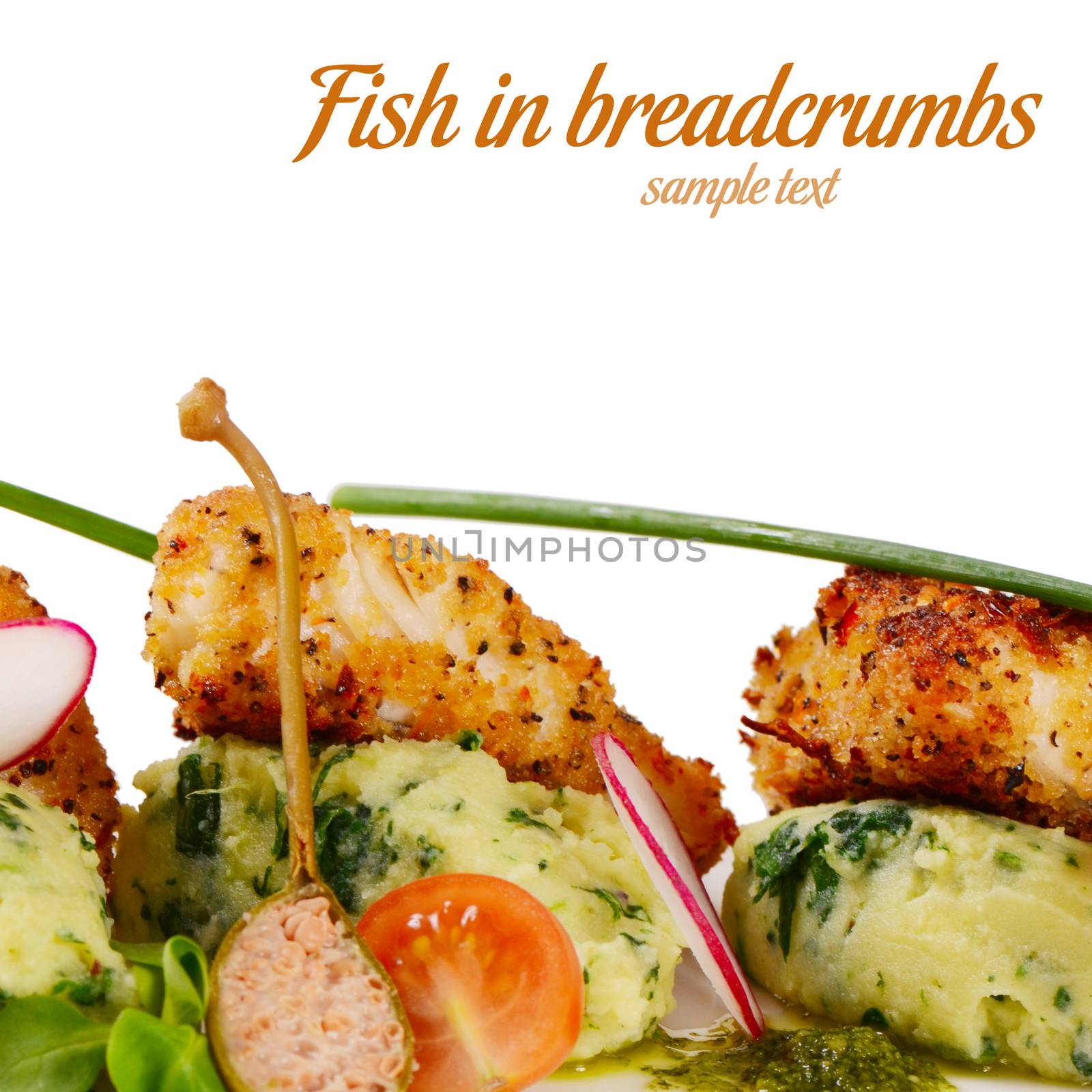 The fish in breadcrumbs with a mashed potatoes by SvetaVo