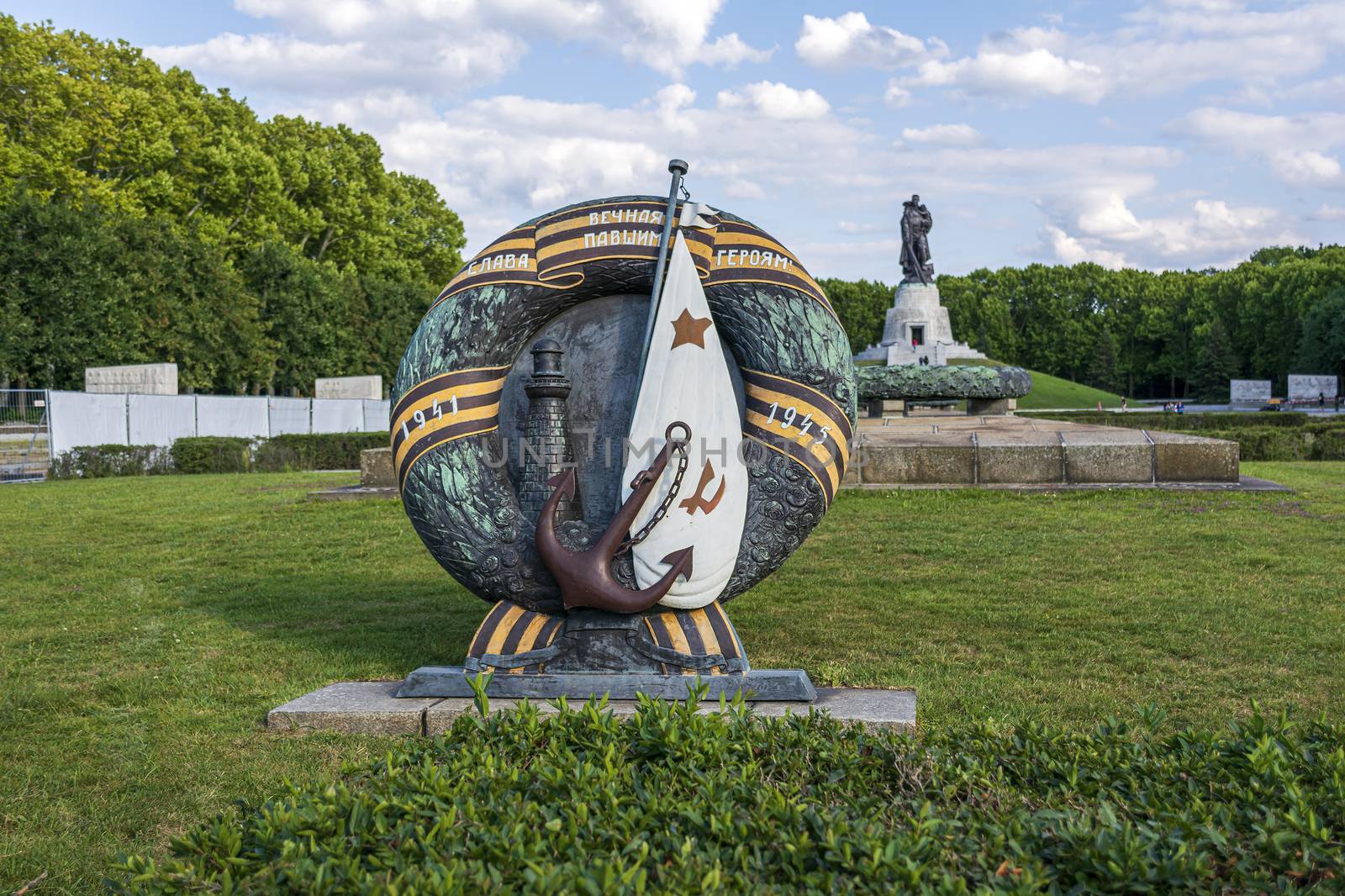 View of the Soviet War Memorial - Treptower Park in Berlin, Germany