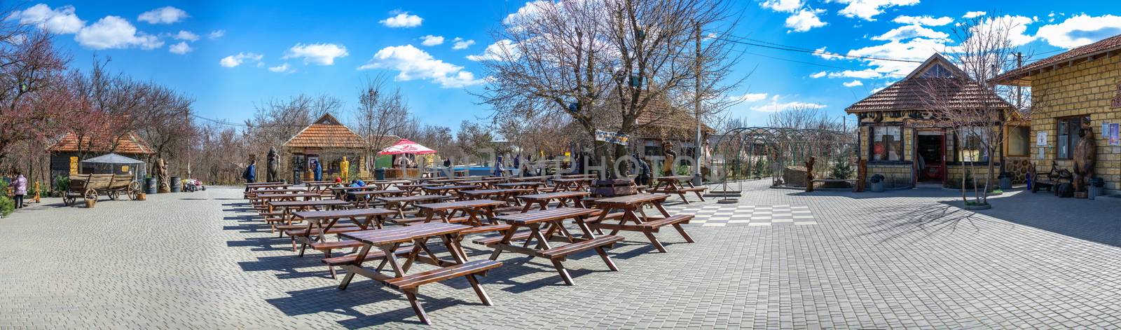 Odessa, Ukraine – 03.23.2019. Ethnopark New Vasyuki - country rest zone for the whole family in Odessa region, Ukraine