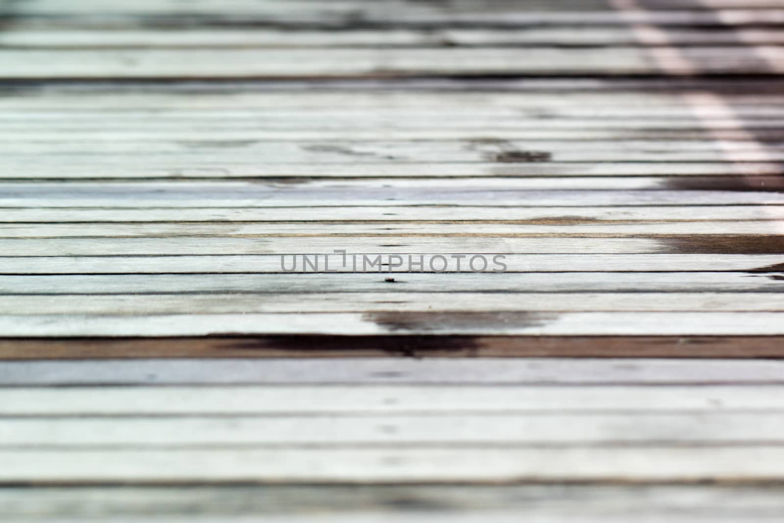 horizontal view of wooden deck