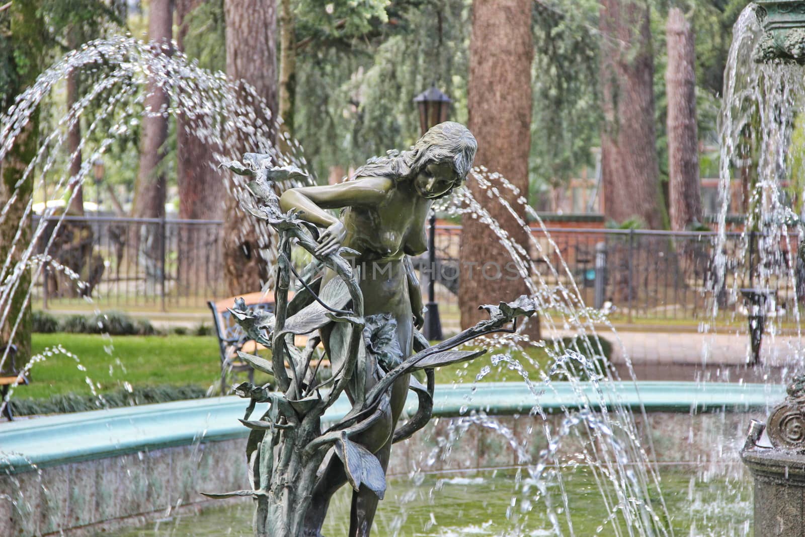 photo of Fountain with statues in a coastal park in Batumi, Georgia