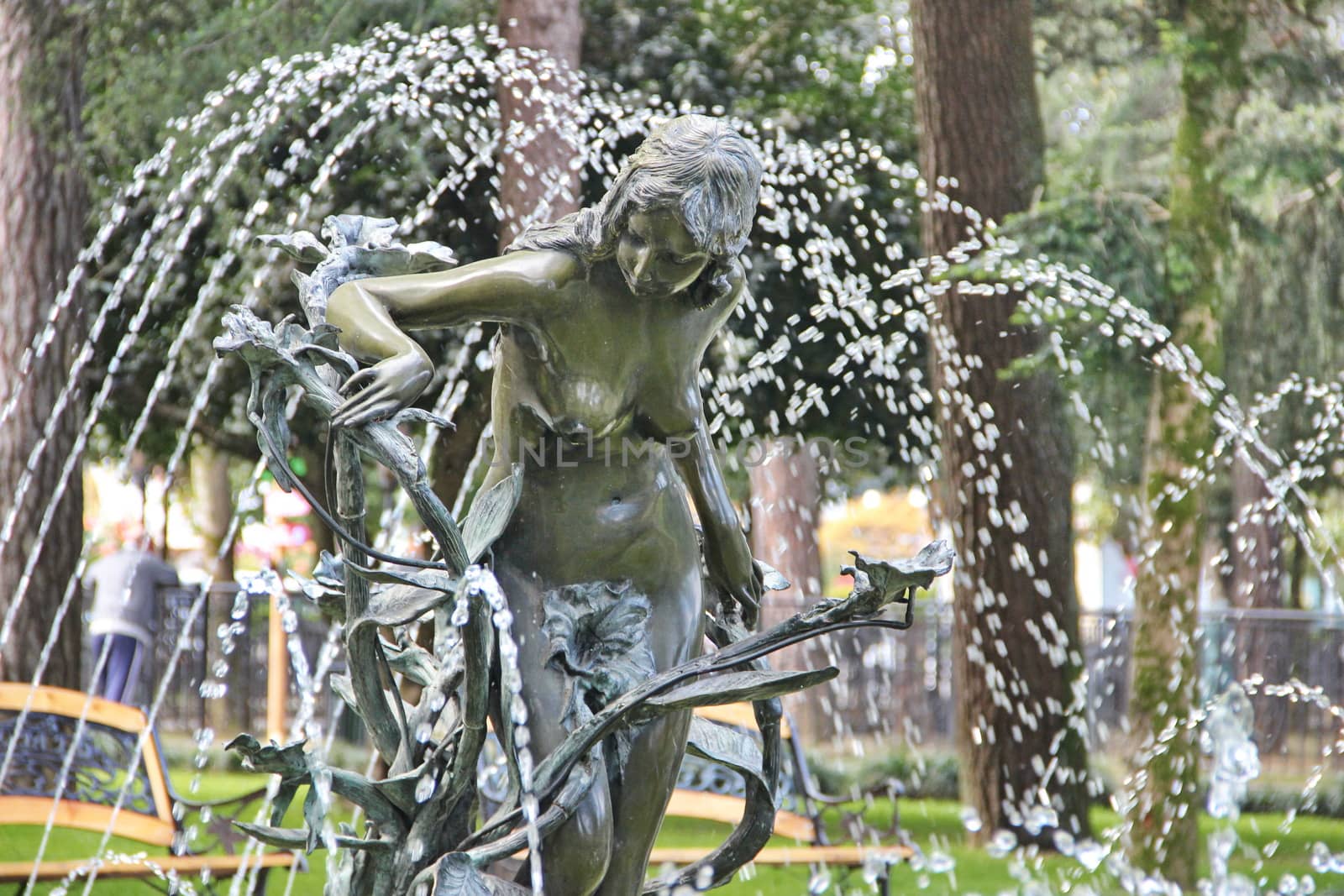 photo of Fountain with statues in a coastal park in Batumi, Georgia